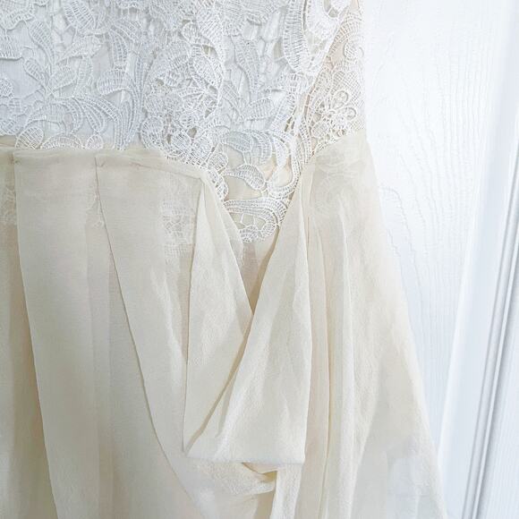 Sarah Seven Lace Overlay Sweetheart Neckline Fit and Flare Dress - Picture 5 of 12